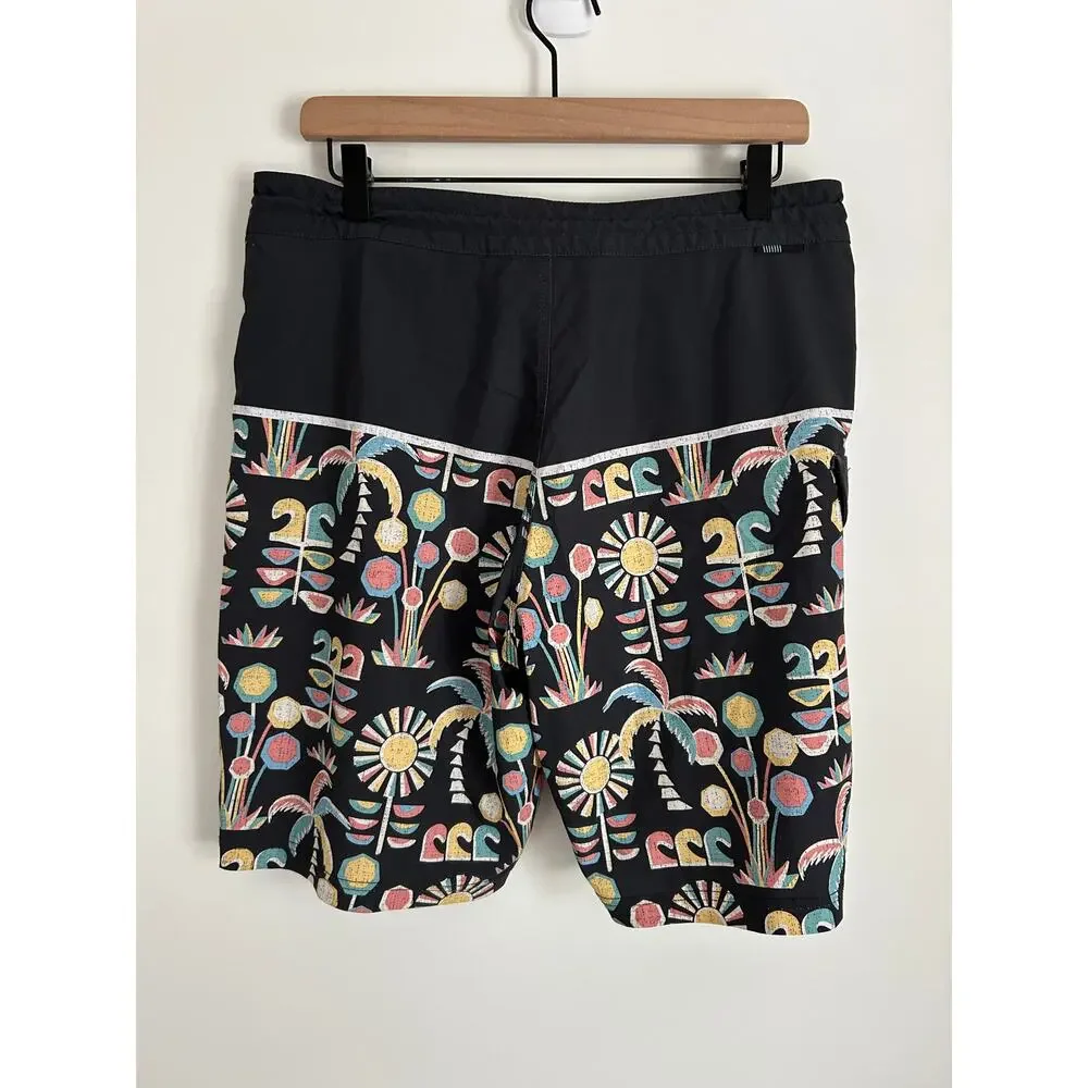 Vissla Palm Tree Board Shorts Swim Trunks - Size 33